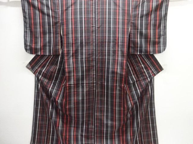 JAPANESE KIMONO / YONEZAWA TSUMUGI / WOVEN GRID